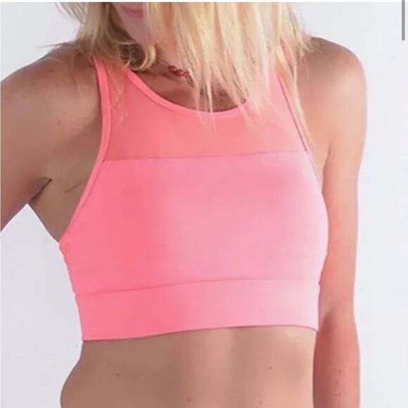 Zyia All Star Neon Hot Pink Performance Mesh Front Activewear Workout Sport Bra - Picture 8 of 8